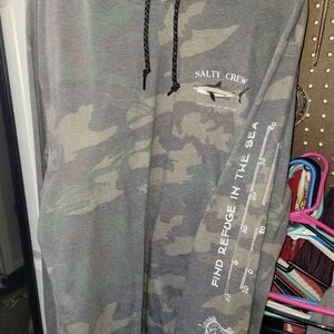 Salty Crew Gray Camo Performance Hoodie